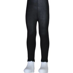 Bileği Dantelli Cotton Çocuk Tayt