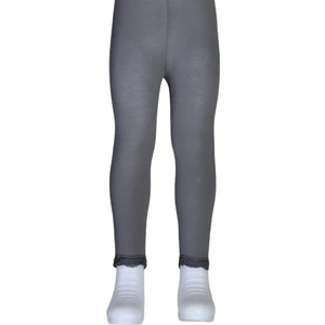 Bileği Dantelli Cotton Çocuk Tayt