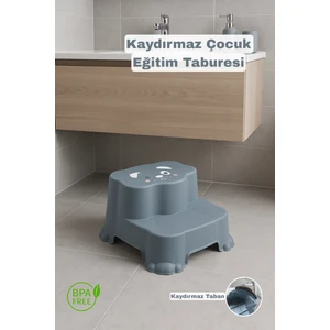 Funny Life Kaydırmaz Taban Çocuk Basamaklı Eğitim Taburesi - Banyo, Lavabo, Klozet Basamak Merdiven Yükseltici