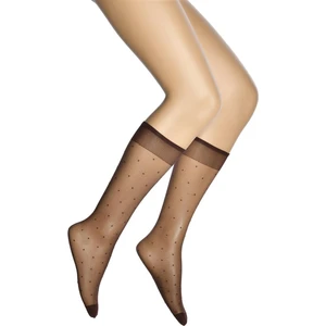 Puantiye Desenli 20 Denye Dizaltı Kadın Çorap