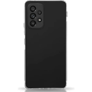 Caseart Samsung Galaxy A53 ile Uyumlu Kapak Kamera Korumalı Şarj Yeri Tıpalı Şeffaf Silikon Kılıf