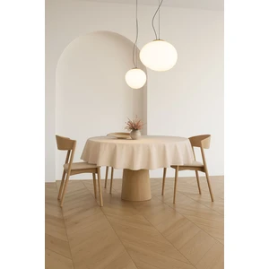 Buldan Pamuklu Keten Yuvarlak Masa Örtüsü