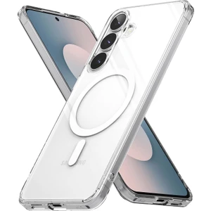 MMP Shop Samsung Galaxy S25 Uyumlu Sararmaz Magsafe Özellikli Kamera Koruma Çıkıntılı Şeffaf Kılıf