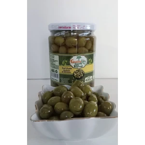 Halhali Yeşil Zeytin-El Kırması-Cam Kavanoz