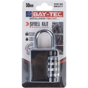 Şifreli Asma Kilit 50 MM-MK2377  Bay-Tek