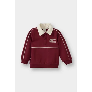 Erkek Bebek Gömlek Yaka Baskılı Sweatshirt G4424A525WN