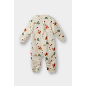 Erkek Bebek 1,6 Tog Elyaf Yılbaşı Temalı Penye Tulum F3527A525WN