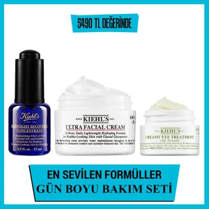 Avokado Göz Kremi, Ultra Nemlendirici ve Midnight Recovery Concentrate Cilt Bakımı Seti