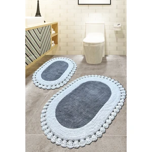 Chilai Home Elexus Gri %100 Pamuklu 2li Banyo Paspas Seti