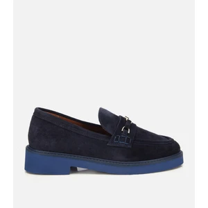 01AYH315390A680 KADIN Süet Deri Lacivert Tokalı Hafif Tabanlı Klasik Loafer