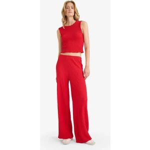 Beli Lastikli Basic Kırışık Dokulu Pantolon D4415AX25AU