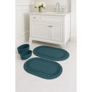Terra 4’lü Banyo Seti – 2’li Oval Paspas & 2’li Oval Sepet, Doğal Halat Dokuma, El Yapımı - Premium