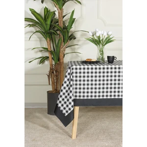 Ekose Masa Örtüsü Digital Baskılı (160X220 Cm) Siyah