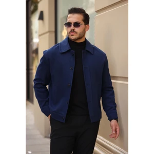 Kaşe Kumaş Düğmeli Ceket