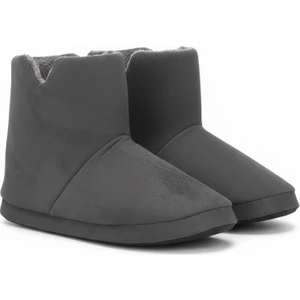 AUR312 Düz Renk Içi Peluşlu Erkek Panduf Ev Botu Ev Ayakkabısı