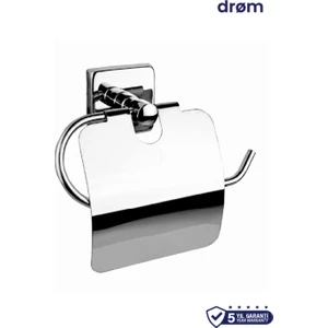 Cube Geniş Kapaklı Paslanmaz Çelik Kağıtlık - Lüks Banyo Tuvalet Kağıdı Tutacağı