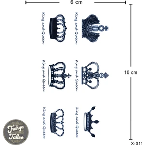 Trakya Tattoo Geçici Dövme 1-2 Hafta Kalıcı Minimal Taç Dövmesi