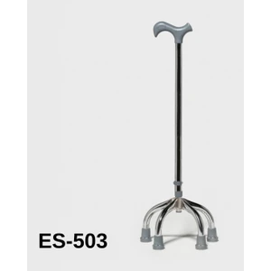 ES MEDİKAL Medikal Tripod Tripot Baston 4 Dört Ayaklı Denge Yürüme Bastonu Hasta Bastonu Değneği