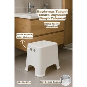 Funny Life Kaydırmaz Tabanlı Lüx Banyo Taburesi - Pratik Tasarım ve Ekstra Dayanıklı Kaydırmaz Banyo Taburesi