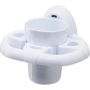 Neva Prime Diş Fırçalık  Beyaz Plastik Yapışkanlı - Duvara Monte (5361)