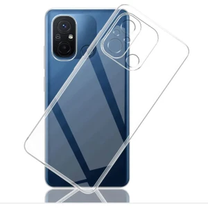 Caseart Xiaomi Redmi 12C ile Uyumlu Kapak Kamera Korumalı Şarj Yeri Tıpalı Şeffaf Silikon Kılıf