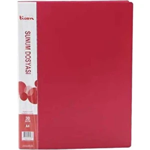 Sunum Dosyası A4 30'lu Kırmızı 1 Adet