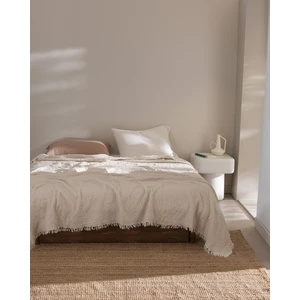 Madame Coco Bradley Çift Kişilik Pamuklu Yatak Örtüsü - Ekru