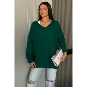 V Yaka Salaş Triko Bluz (S,m,l,xl Uyumludur) P-00018225