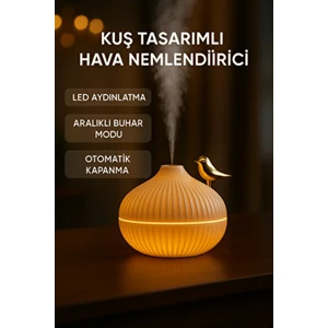 ESY Teknoloji Kuş Tasarımlı Hava Nemlendirici – Ultrasonik Difüzör & Gece Lambası