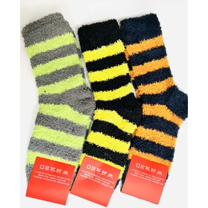 Peluş Yumoş Çorap 3'lü Karışık Renkli (Uyku Çorabı) Soft, Kadın