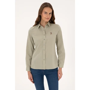 U.s. Polo Assn. Kadın Açık Haki Gömlek Basic 50308043-VR183