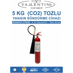 5 Kg(Co2) Karbondioksitli Yangın Söndürme Cihazı TSE-HYB/CE BELGELİ 4 YIL GARANTİLİ