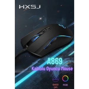 A869 Kablolu Rgb Oyuncu Mouse 6400DPI 7 Tuşlu