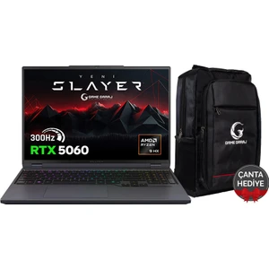 Game Garaj Slayer R9T-5060 C7 Amd Ryzen 9 8945HX 16GB Ram 1tb SSD RTX5060 16" 300Hz Qhd+ Freedos Gaming Laptop