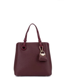 Tamer Tanca Kadın Suni Deri Bordo Omuz Çanta 921 27147 Bn Cnt SK25-26 Bordo