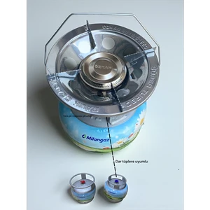 Piknik tüp başlığı Büyük Boy Balık Ocak Her Marka Dar Tüpe Uyumlu Küçük Tüp Başlığı