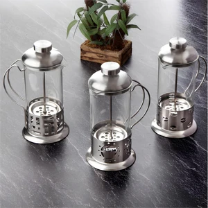 Çelik Kulplu Cam French Press - 350 ml
