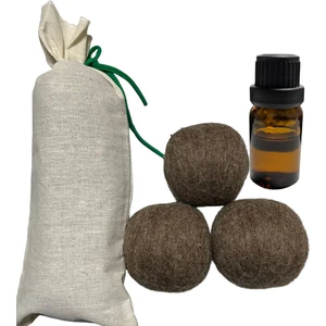 3 Adet Xxl Koyu Renkli Çamaşırlar Için - 1 Adet 10ML Koku - Yün Kurutma Topu - Kurutma Makinesi Için