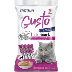 Gusto Karidesli ve Somonlu Kısırlaştırılmış Sıvı Kedi Ödül Maması