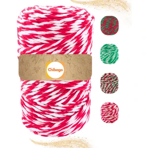 200 Metre Kırmızı Beyaz Paketi Süsleme İpi Renkli Paket Süsleme İpi Marteniçka İpi Bileklik İpi 200 Gr