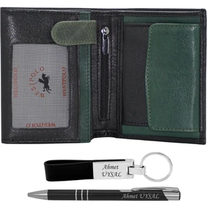 West Polo  Deri Isme Özel Erkek Cüzdan Isme Özel Kalem ve Anahtarlık