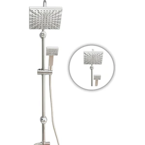 Lüks Kare Magıc Port Siyah Yağmurlama Robot Tepe Duş Seti Duş Başlığı Takımı