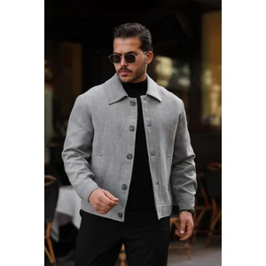 Kaşe Kumaş Düğmeli Ceket