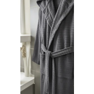 Efendioğlu Türcan Kapşonlu Bornoz Antrasit S/m