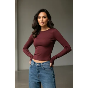 Windy Island Kadın Bisiklet Yaka Parmak Geçirmeli Slim Fit Likralı Bluz