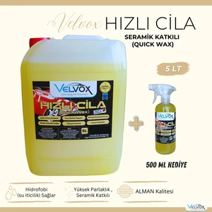Seramik Katkılı Hızlı Cila 5 L + 500 ml Hediye | Oto Cila & Quick Wax | Hidrofobik Koruma, Çizik Kapama, Alman Kalitesi