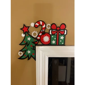 Yılbaşı Kapı Üstü ve Köşe Dekoru – Noel Ağacı