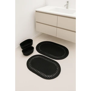 Terra 4’lü Banyo Seti – 2’li Oval Paspas & 2’li Oval Sepet, Doğal Halat Dokuma, El Yapımı - Premium