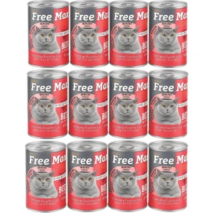 Plus Biftekli Kedi Konservesi 12 Adet 400 Gr