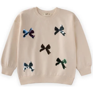 Pullu Sweatshirt 2-10 Yaş Ekru